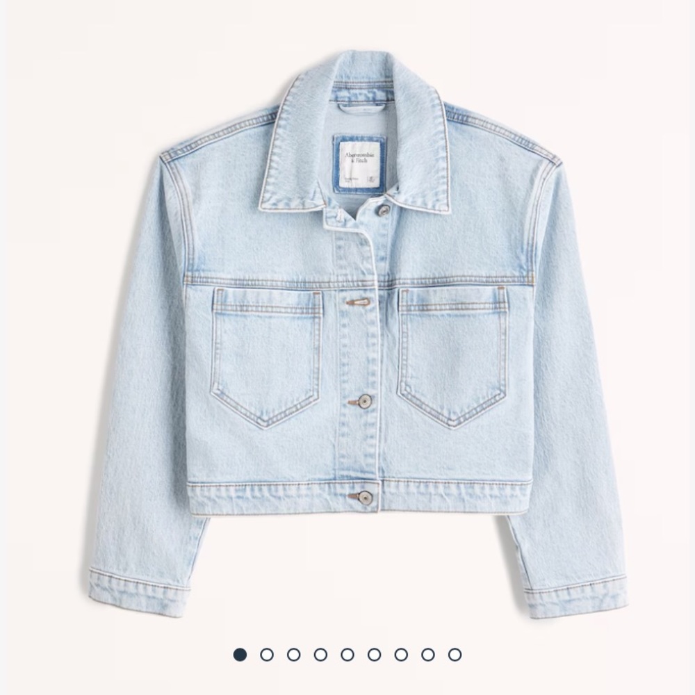 Abercrombie and Fitch cropped denim jacket in light